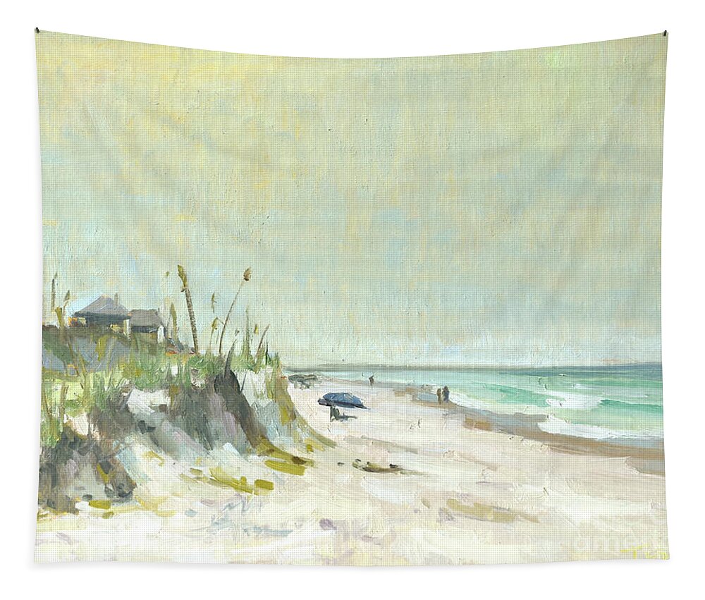 Plein Air Tapestry featuring the painting Morning Haze by Tiffany Foss