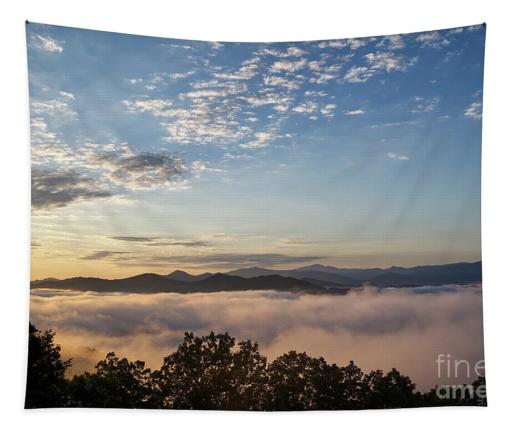 Tennessee Tapestry featuring the photograph Morning on the Foothills Parkway 4 by Phil Perkins