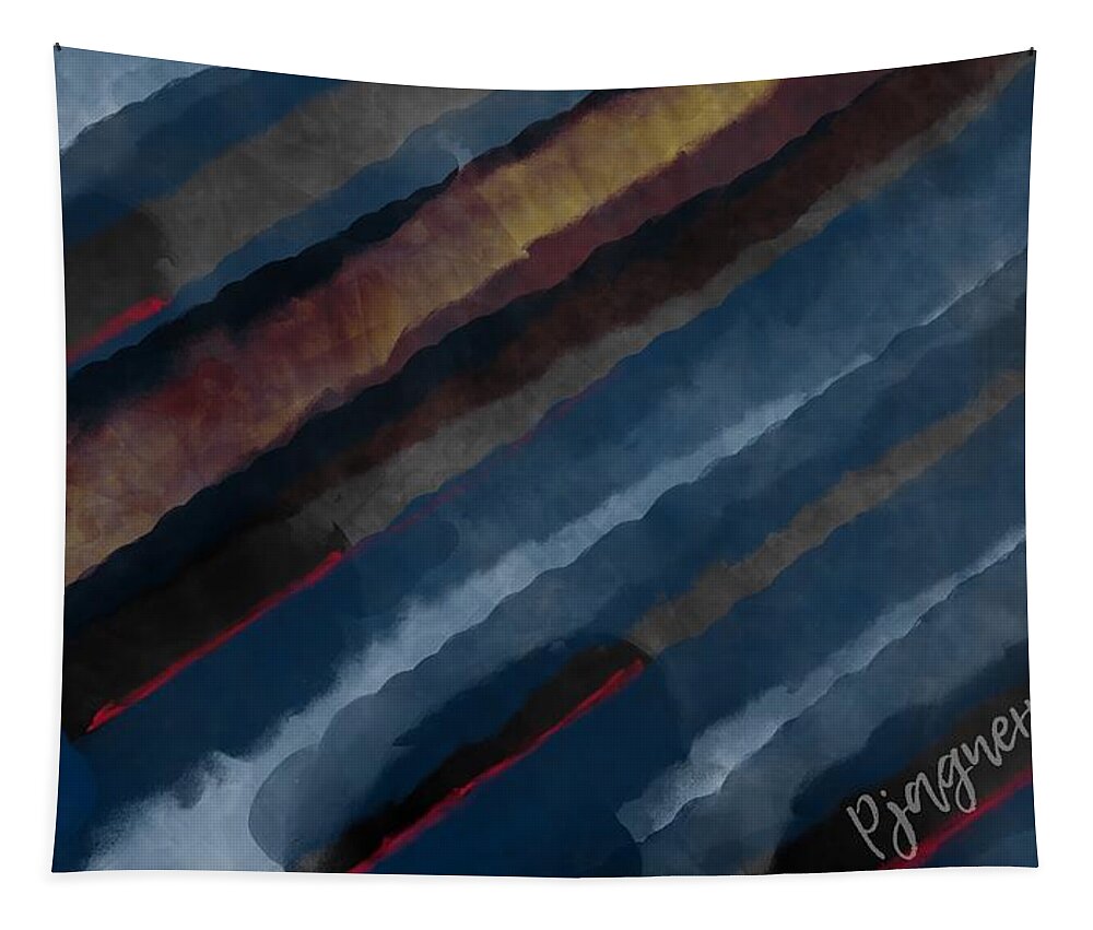  Tapestry featuring the digital art Morning sky by Ljev Rjadcenko