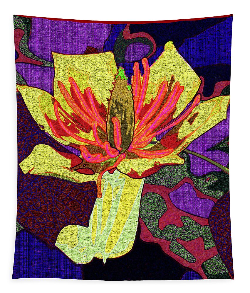 Georgia Tapestry featuring the painting Morning Tulip Poplar Dance by Rod Whyte