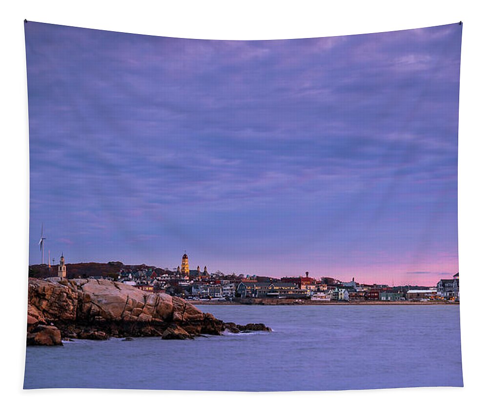 Gloucester Ma. Tapestry featuring the photograph Morning View From, Stage Ft. Park by Michael Hubley