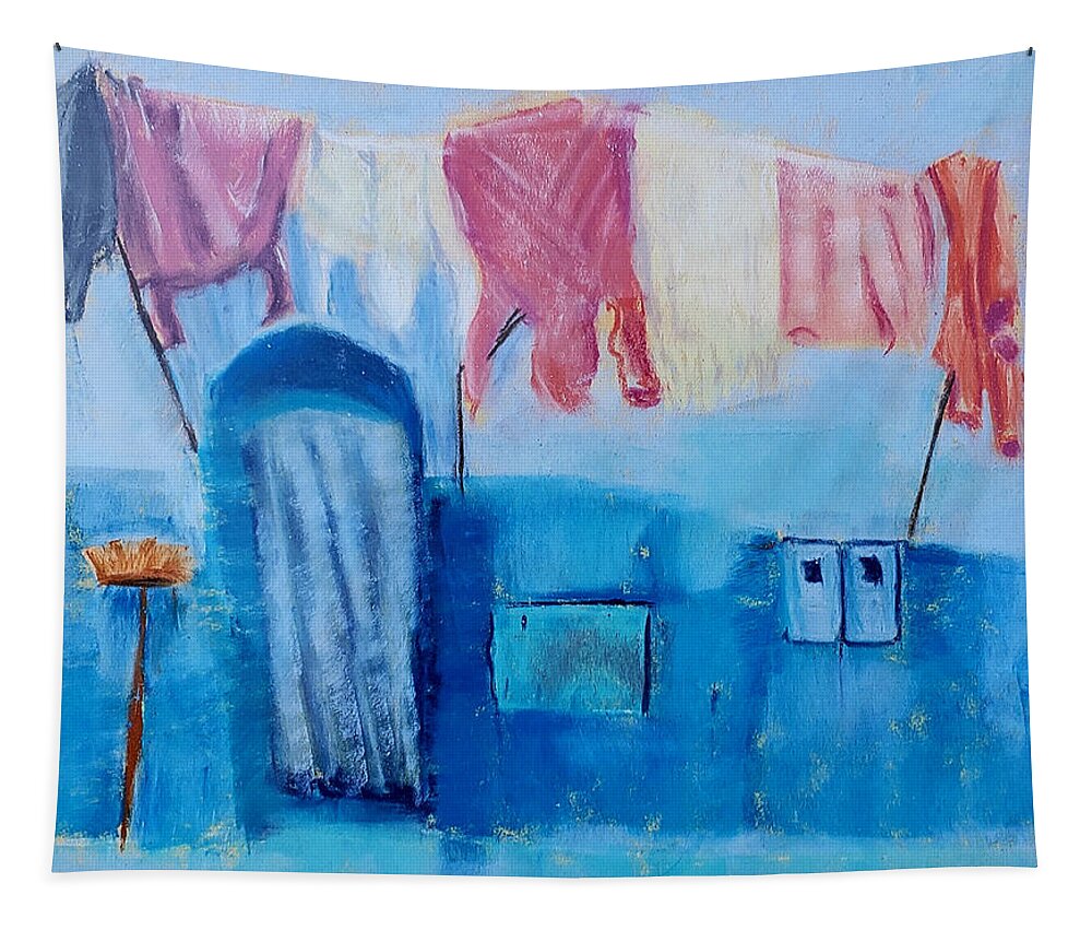 Morocco Tapestry featuring the pastel Moroccan Dreams by Alexis King-Glandon