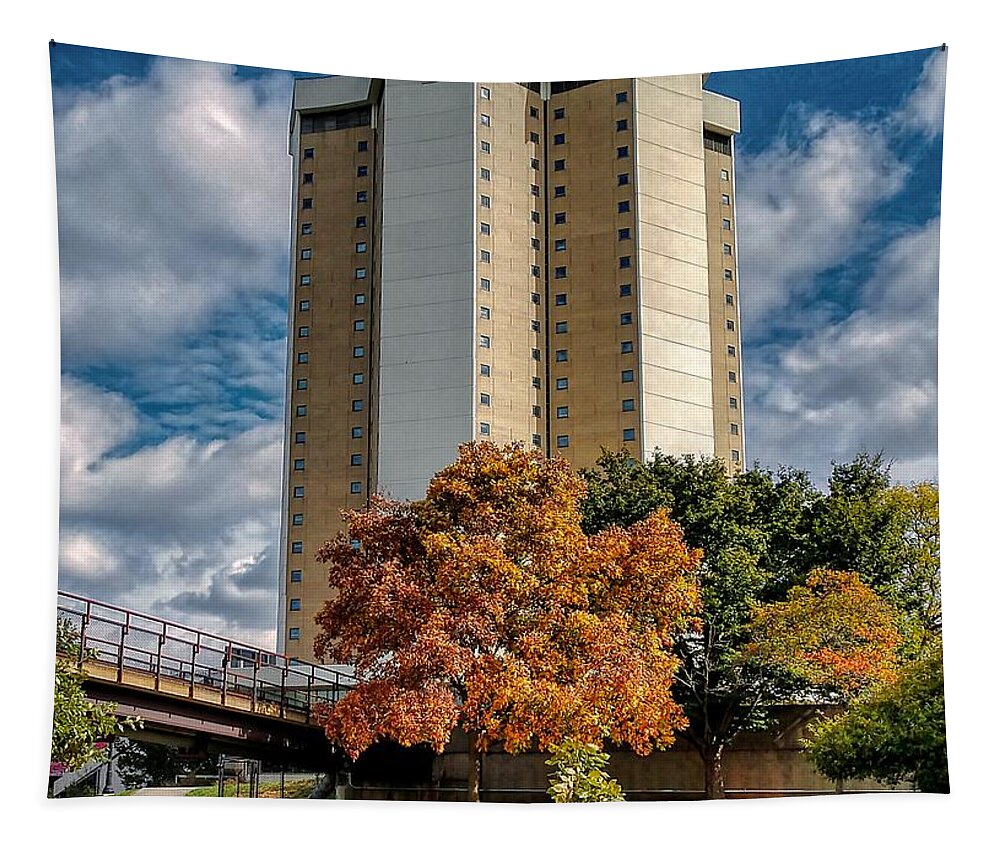 Morrill Tower Tapestry featuring the photograph Morrill Tower - The Ohio State University by Dan Keck