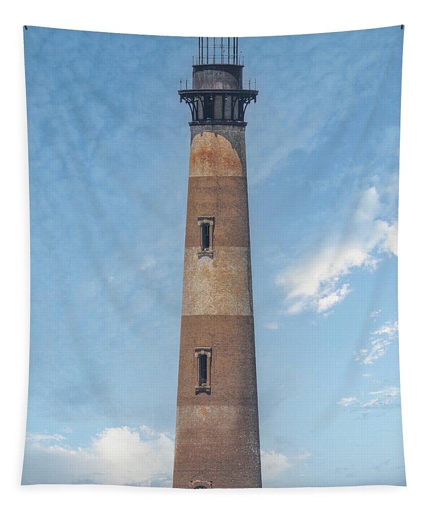 Morris Island Lighthouse Tapestry featuring the photograph Morris Island Lighthouse - Charleston South Carolina - Standing Tall by Dale Powell