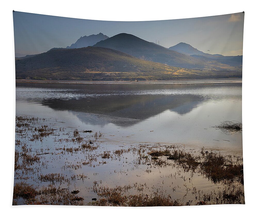  Tapestry featuring the photograph Morro Bay Estuary by Lars Mikkelsen