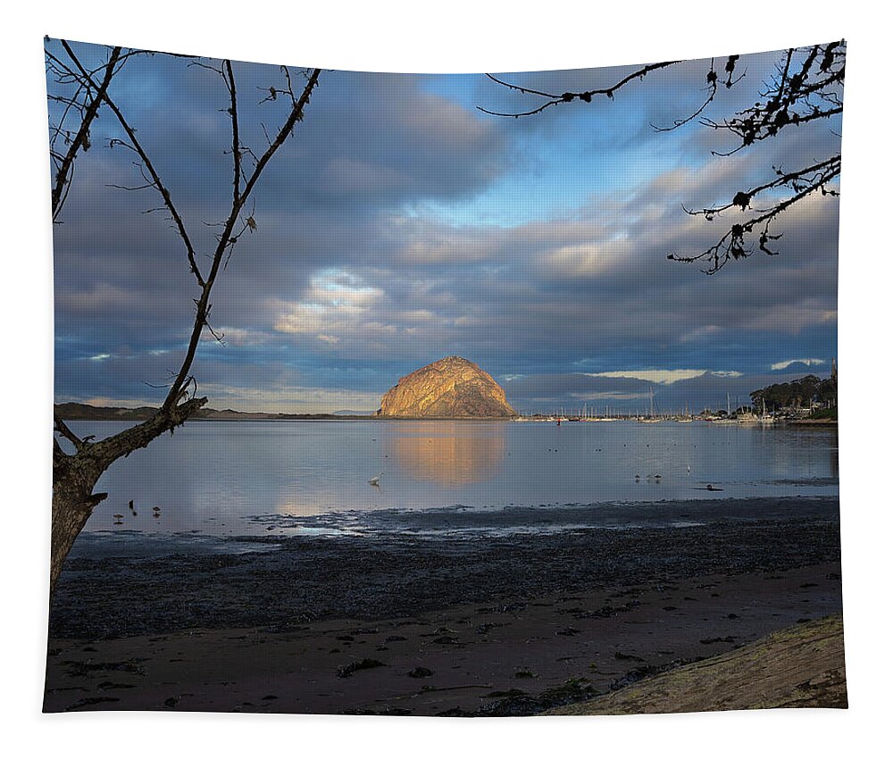 Tapestry featuring the photograph Morro Rock #2741 by Lars Mikkelsen