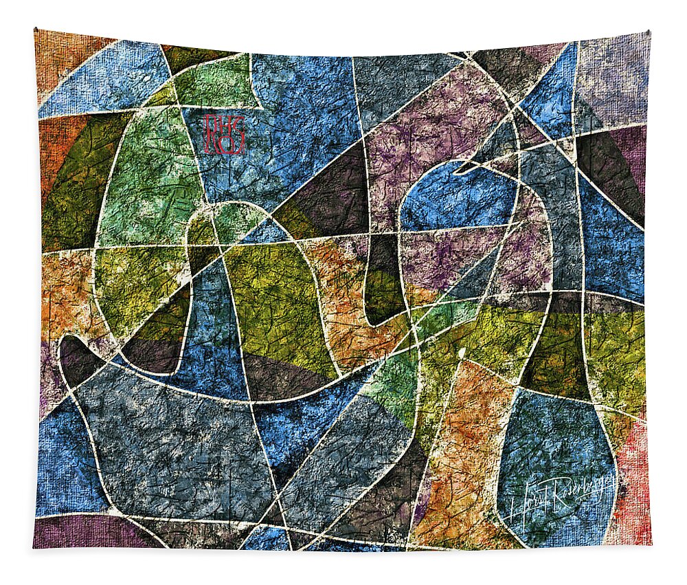 Abstract Tapestry featuring the painting Mosaic by Horst Rosenberger
