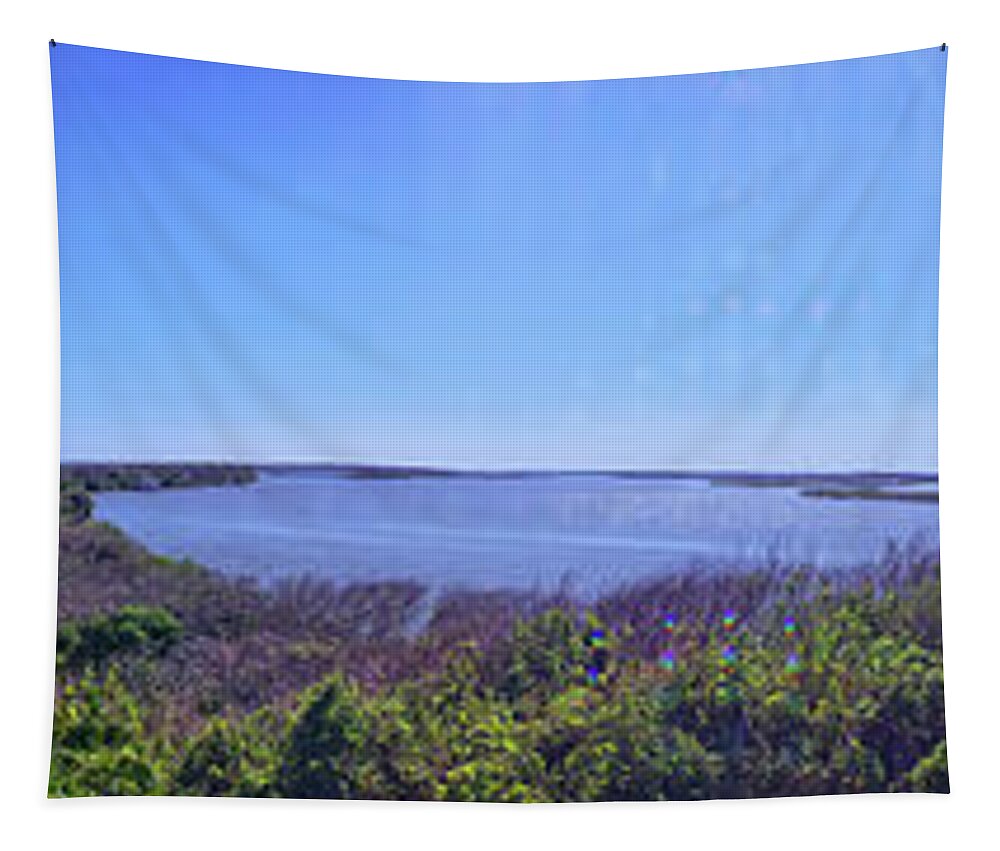 Lagoon Tapestry featuring the photograph Mosquito Lagoon Panorama by George Taylor