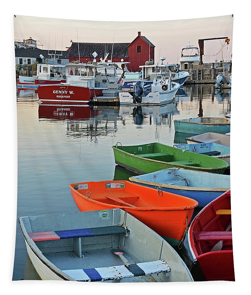 Rockport Tapestry featuring the photograph Motif #1 Rockport MA by Toby McGuire