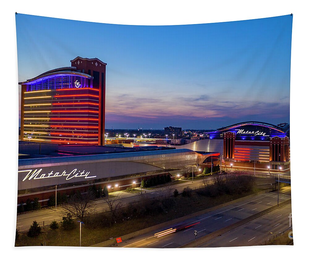 Casino Tapestry featuring the photograph Motor City Casino by Jim West