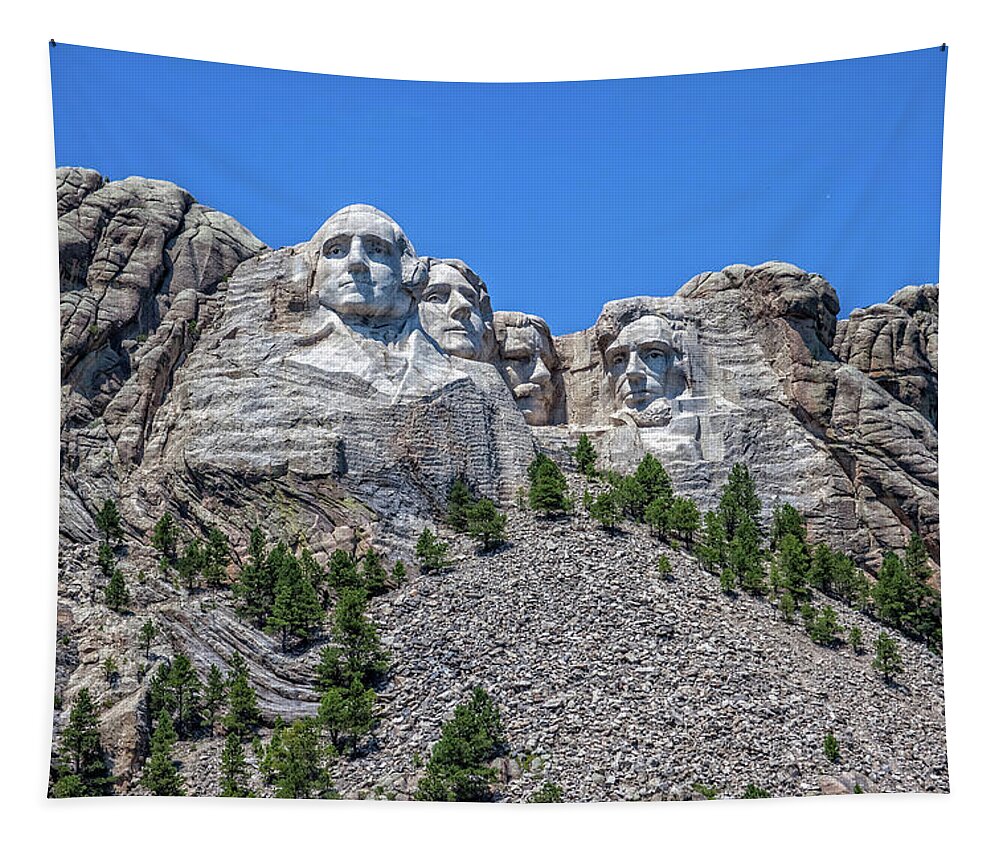 Mount Rushmore National Memorial Tapestry featuring the photograph Mount Rush by Chris Spencer