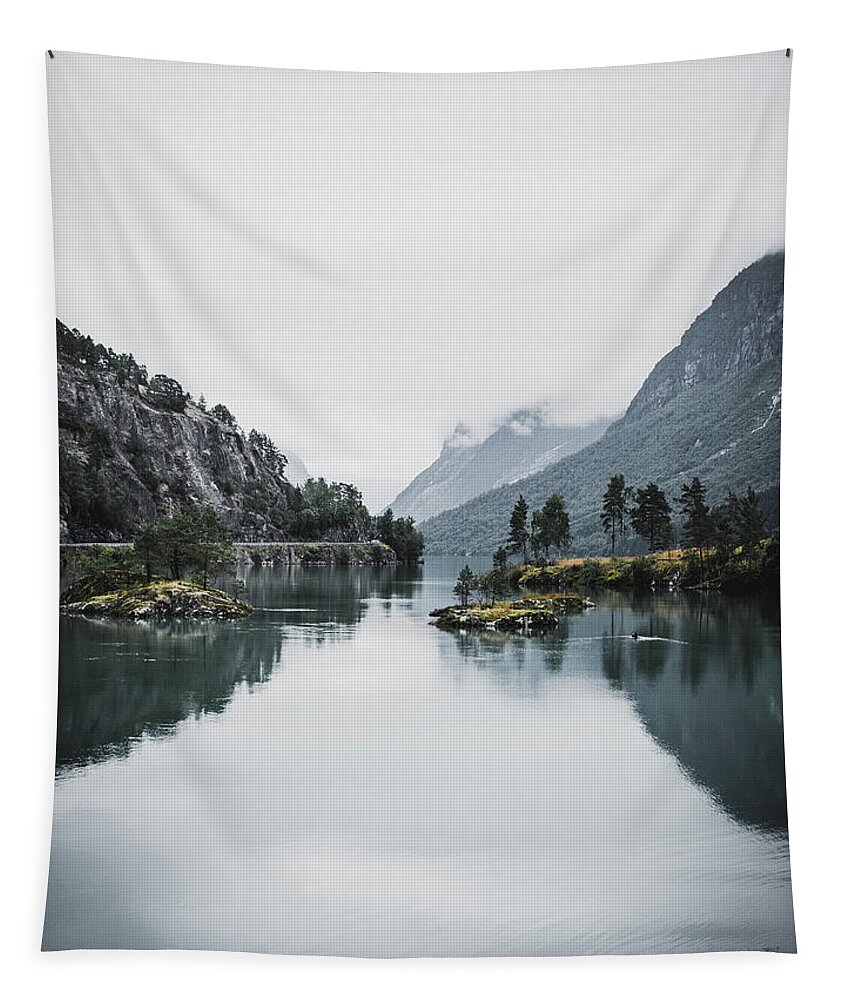 Lake Tapestry featuring the photograph Mountain Lake Morning by Nicklas Gustafsson