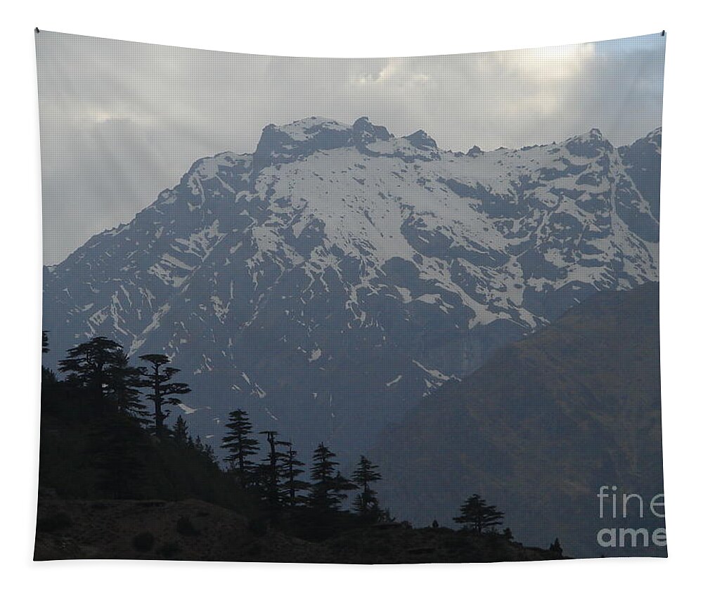 Mountains Tapestry featuring the photograph Mountain profiles by Ken Kvamme