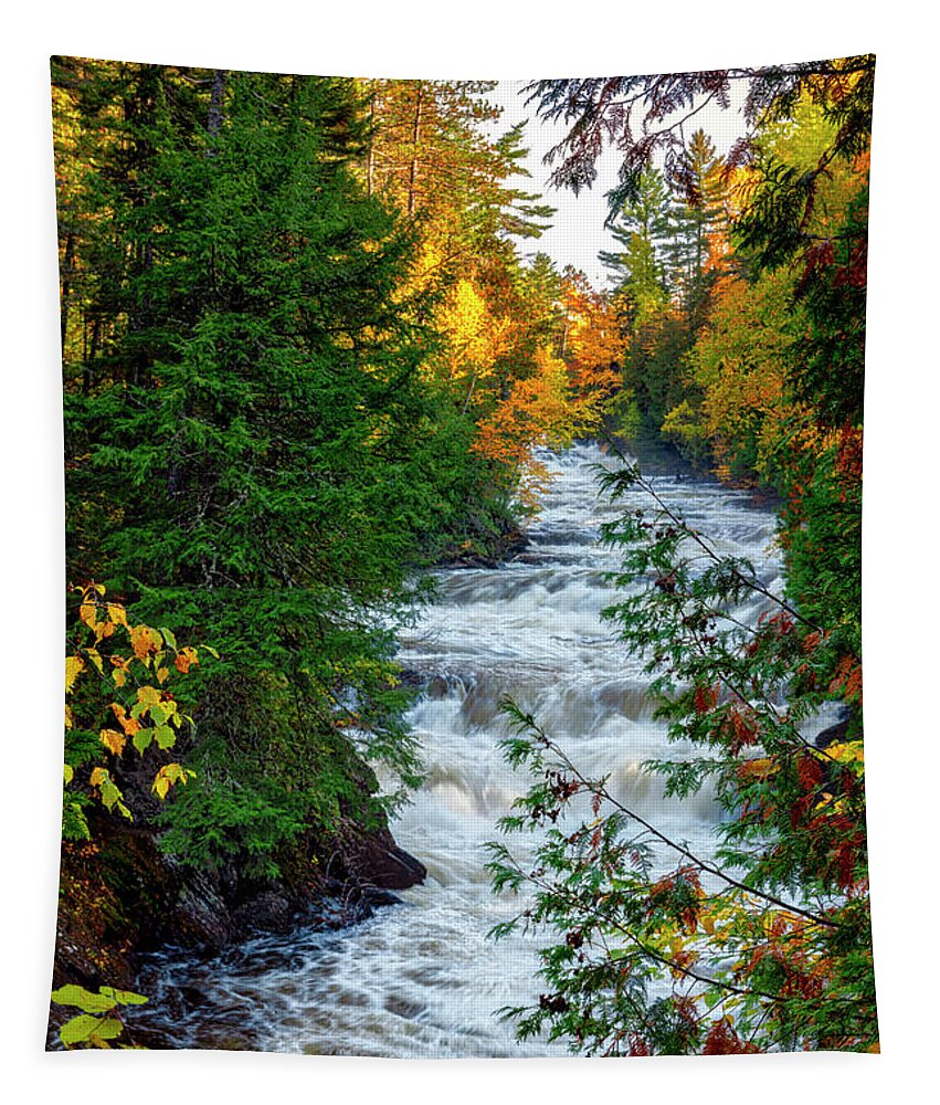 Moxie Stream Tapestry featuring the photograph Moxie Stream by Robert Libby