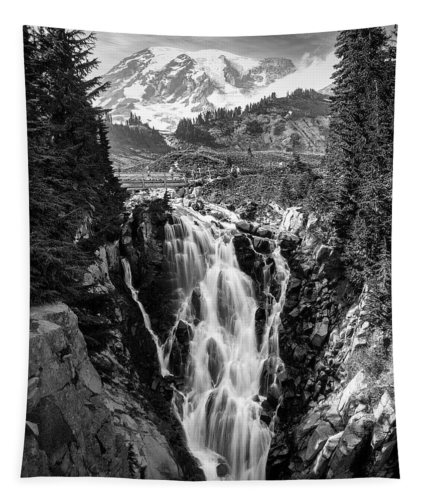 Mt. Rainier Tapestry featuring the photograph Mt. Rainier Landscape by Jim Signorelli