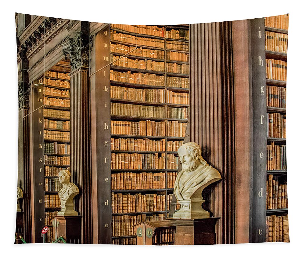 Trinity College Library Tapestry featuring the photograph Much More Than A Library by Marcy Wielfaert