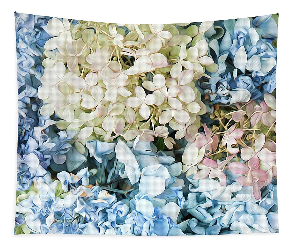 Hydrangea Tapestry featuring the photograph Multi Colored Hydrangea by Theresa Tahara