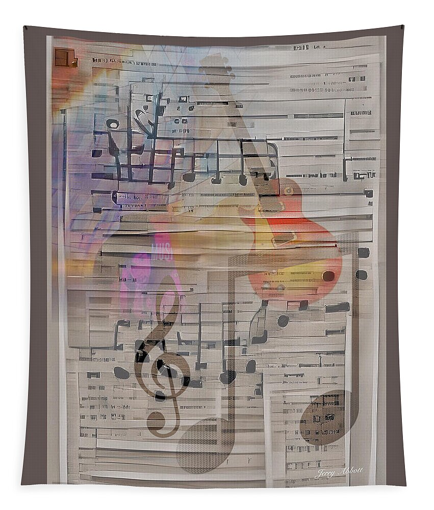 Digital Art Tapestry featuring the photograph Music Abstract by Jerry Abbott