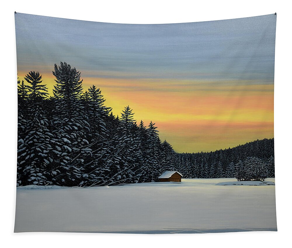 Winter Tapestry featuring the painting Muskoka Winter by Kenneth M Kirsch