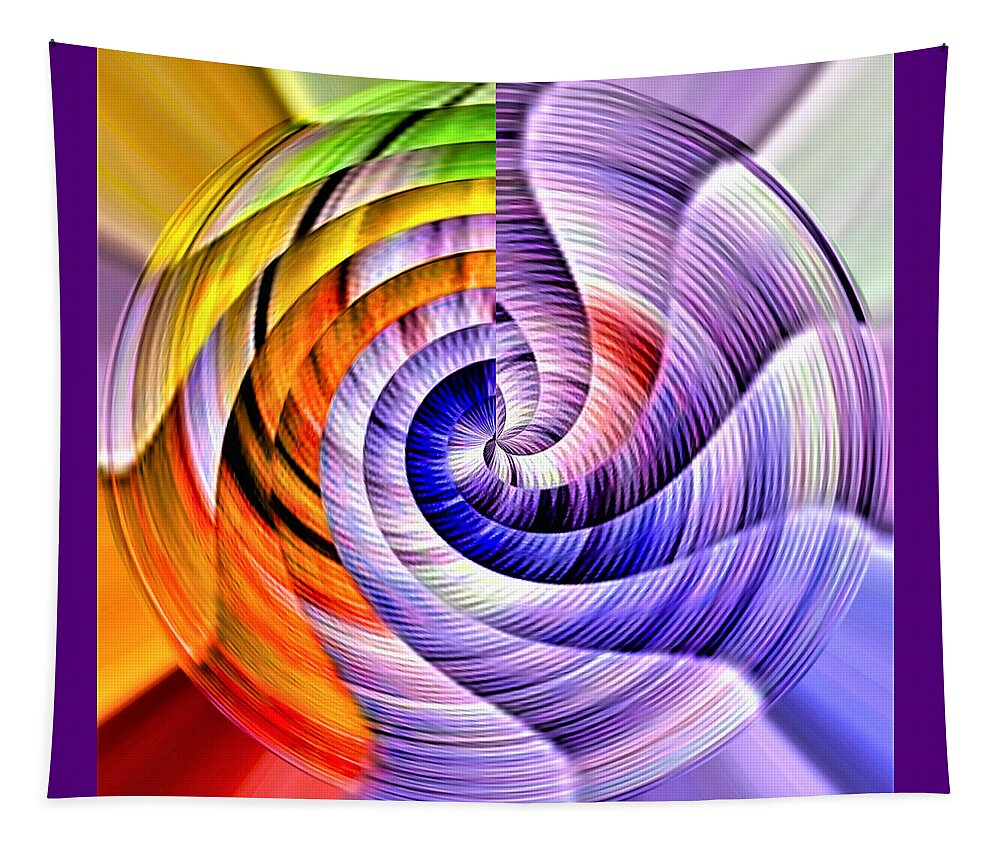 Abstract Tapestry featuring the digital art My Biggest Fan by Ronald Mills
