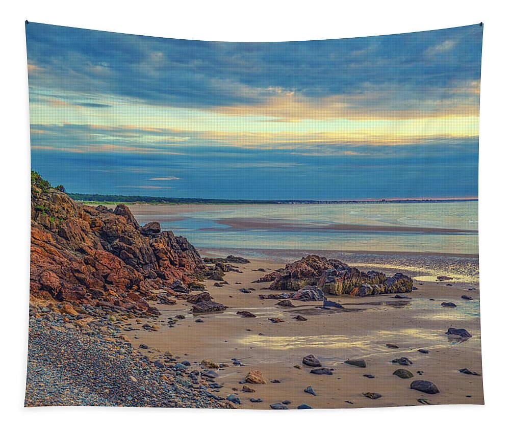 Ogunquit Tapestry featuring the photograph My Favorite Cove by Penny Polakoff