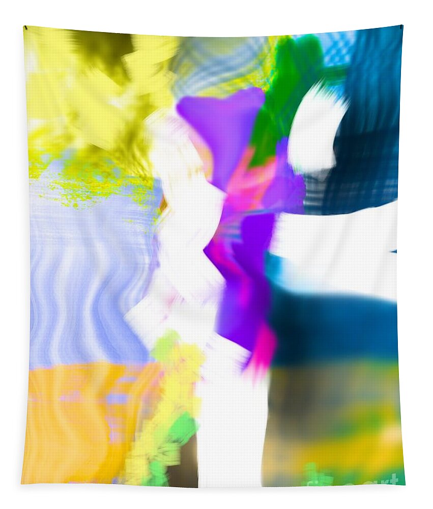 Abstract Art Tapestry featuring the digital art Naked Beauty by Jeremiah Ray
