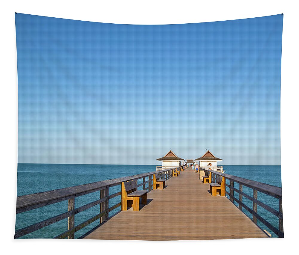 Pier Tapestry featuring the photograph Naples, Florida Pier by Dart Humeston