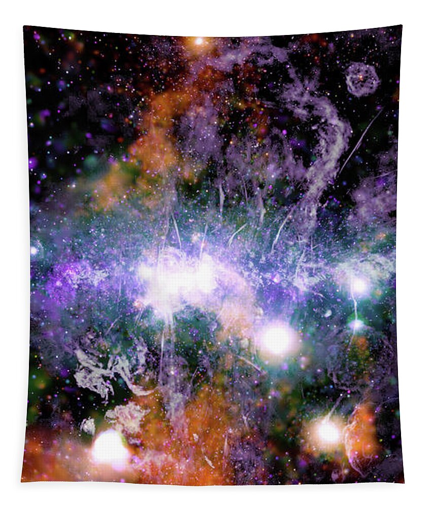 Nasa Tapestry featuring the photograph NASA Stunning View of Milky Ways - Downtown by Doc Braham
