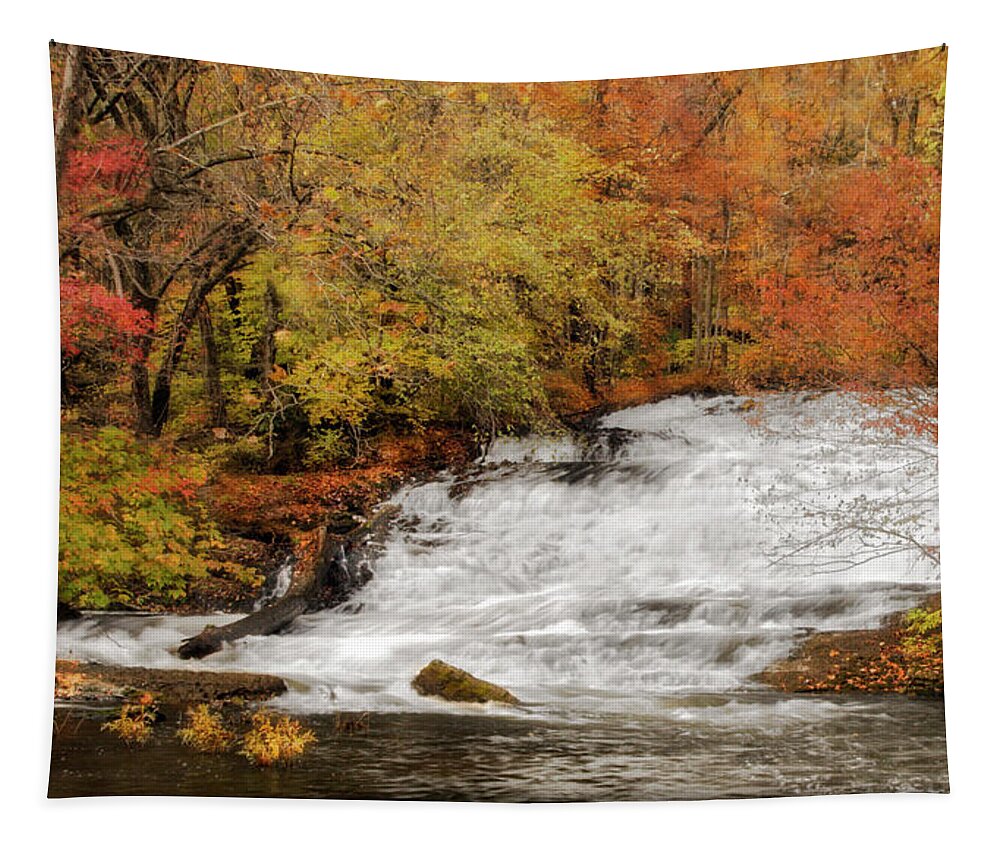 Waterfall Tapestry featuring the photograph Natures Fall Waterfalls by Susan Candelario