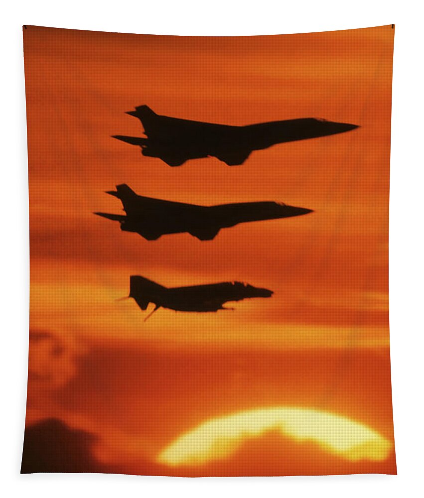 U.s. Navy Tapestry featuring the mixed media Navy Jets in the Sun by Erik Simonsen
