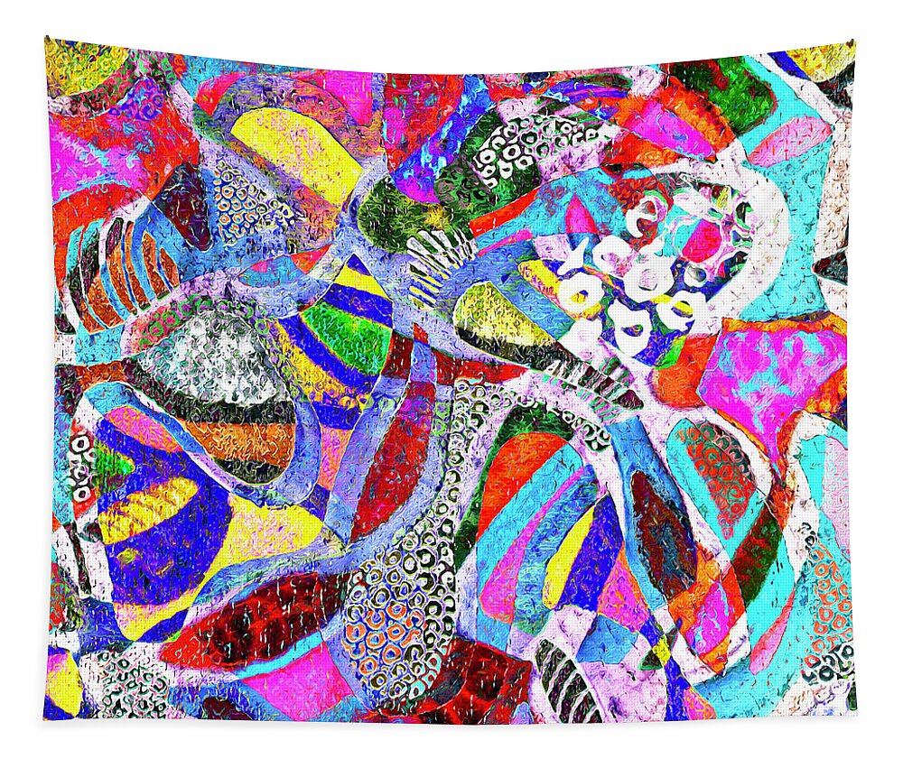 Neurographic Tapestry featuring the photograph Neurographic Frogs Eggs by Vanessa Thomas