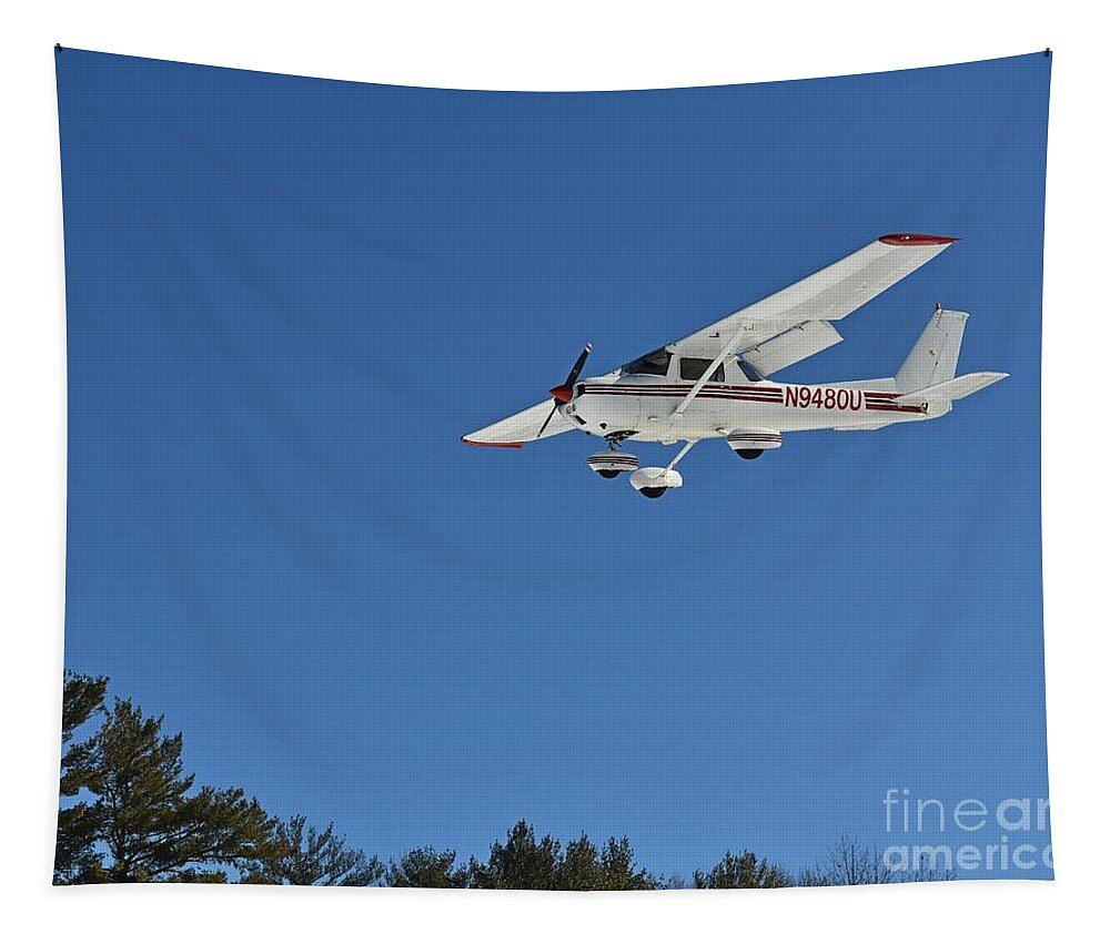 Lake Winnipesaukee Tapestry featuring the photograph New Hampshire Fly - In by Steve Brown