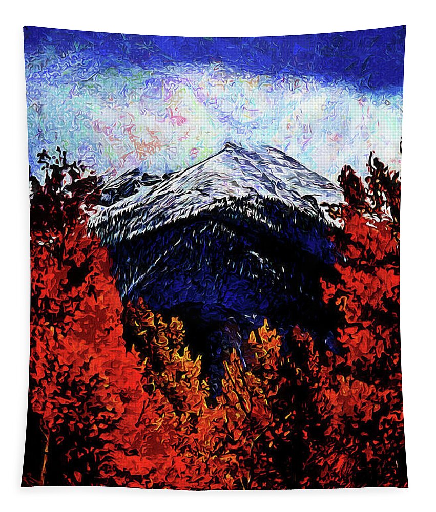 New Hampshire Tapestry featuring the painting New Hampshire Landscape - 09 by AM FineArtPrints