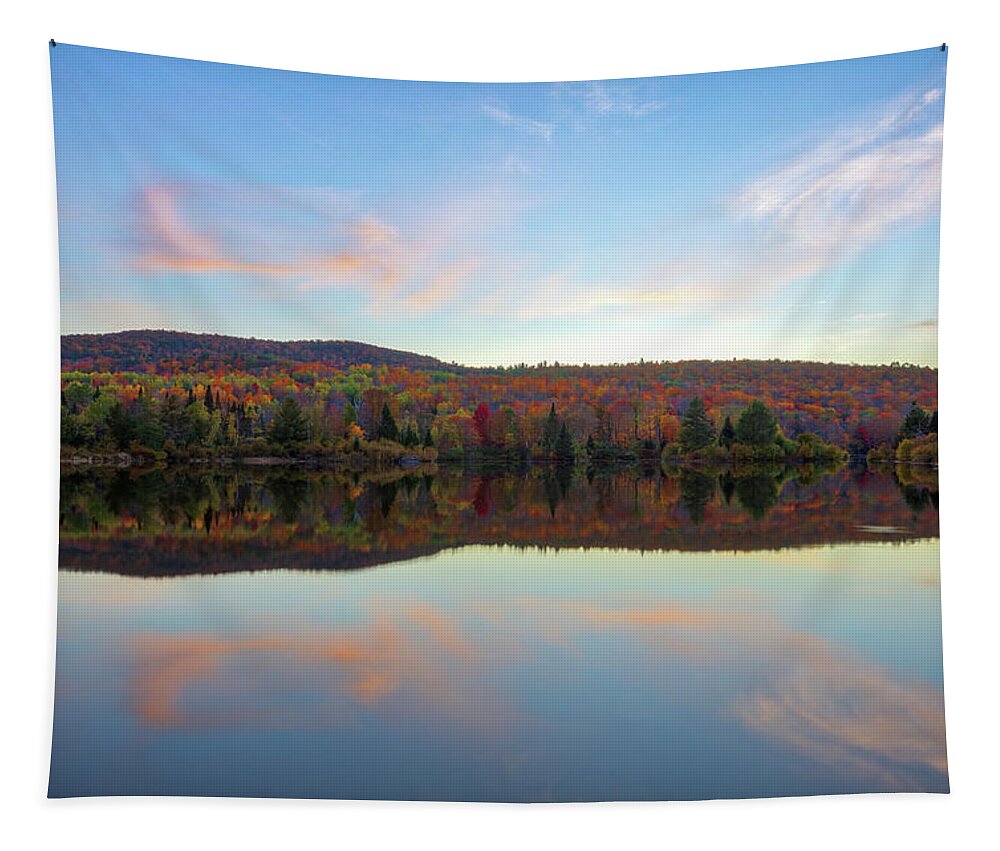 Coffin Pond Tapestry featuring the photograph New Hampshire Sugar Hill Coffin Pond by Juergen Roth