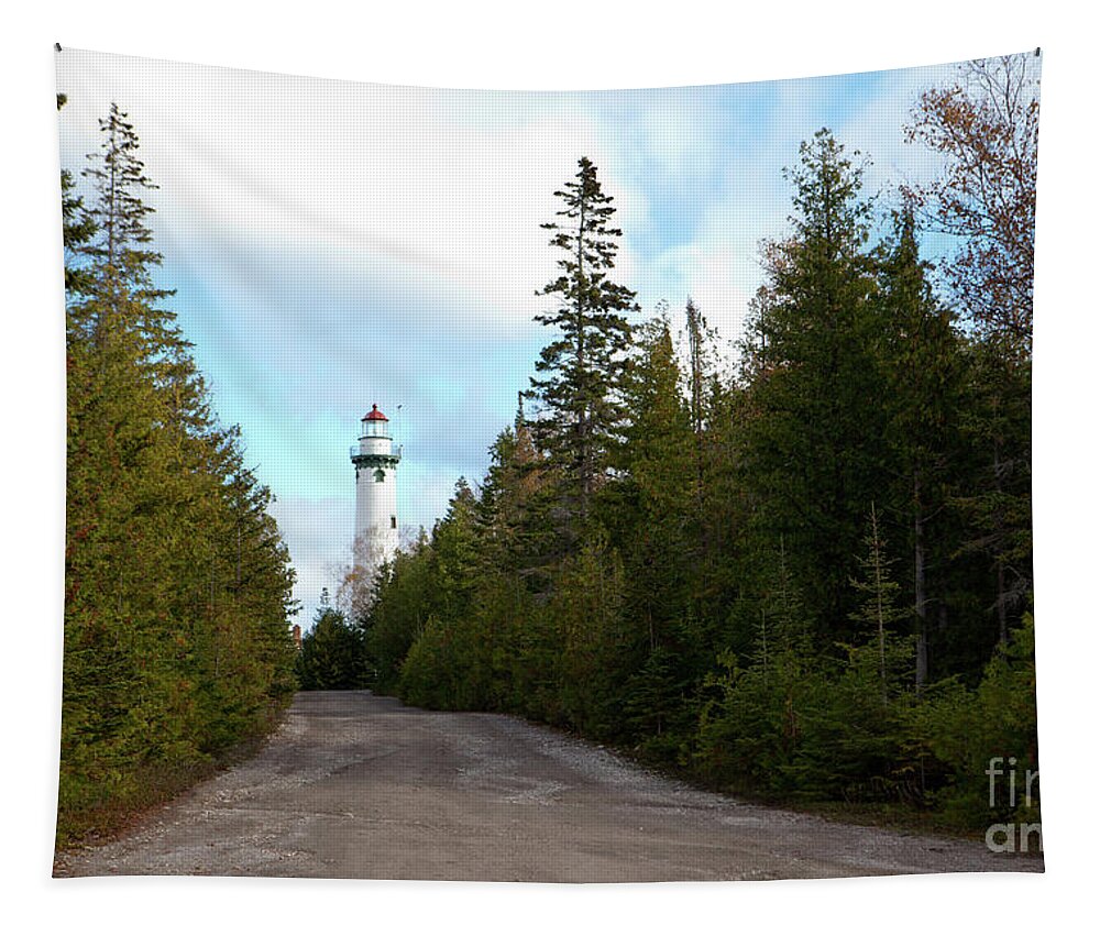 Lighthouse Tapestry featuring the photograph New Presque Isle Lighthouse by Rich S