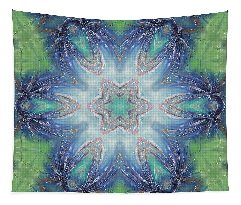 Drop Tapestry featuring the digital art New Year - Kaleidoscope by Themayart