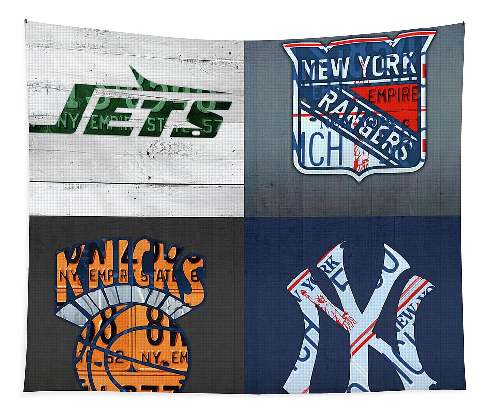 New York Sports Team License Plate Art Jets Rangers Knicks Yankees Onesie  by Design Turnpike - Fine Art America