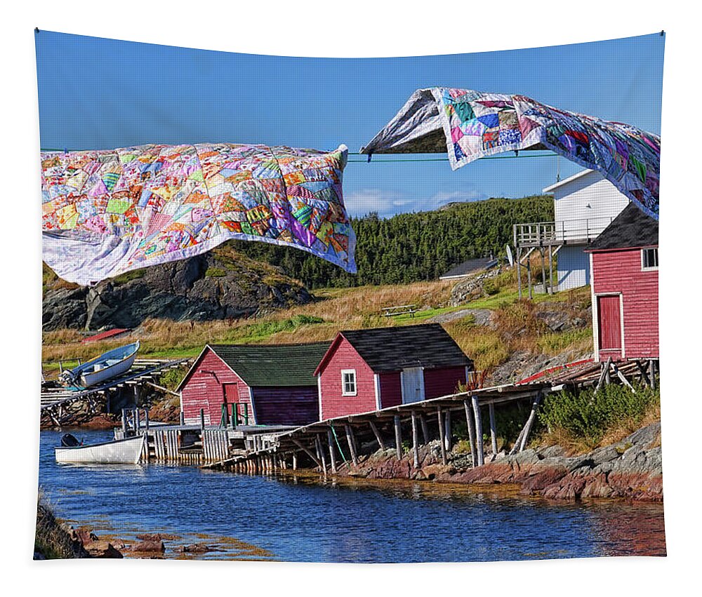 Quilts Tapestry featuring the photograph Newfoundland quilts by Tatiana Travelways