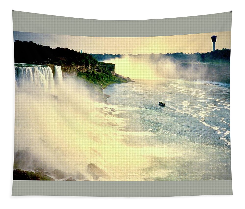  Tapestry featuring the photograph Niagra Falls 1984 by Gordon James