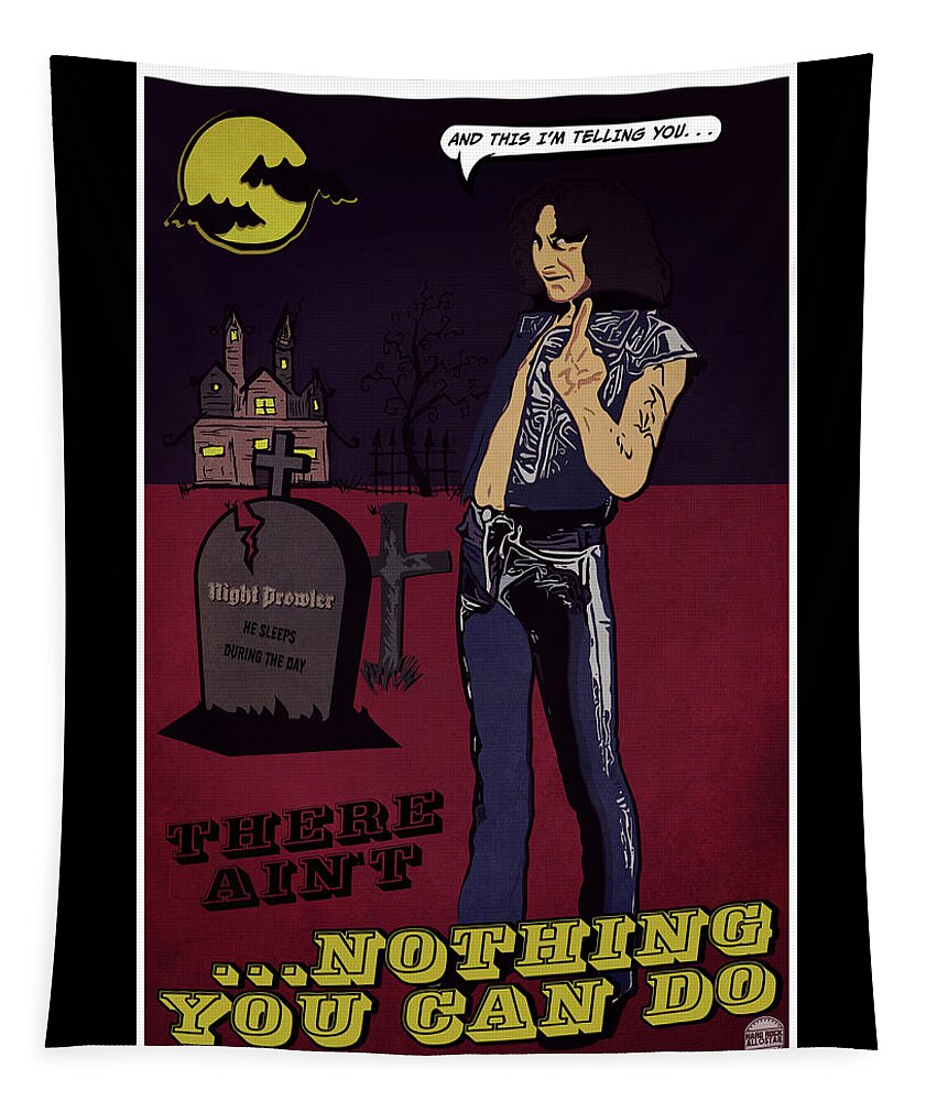 Acdc Tapestry featuring the digital art Night Prowler Issue No. 1974 by Christina Rick