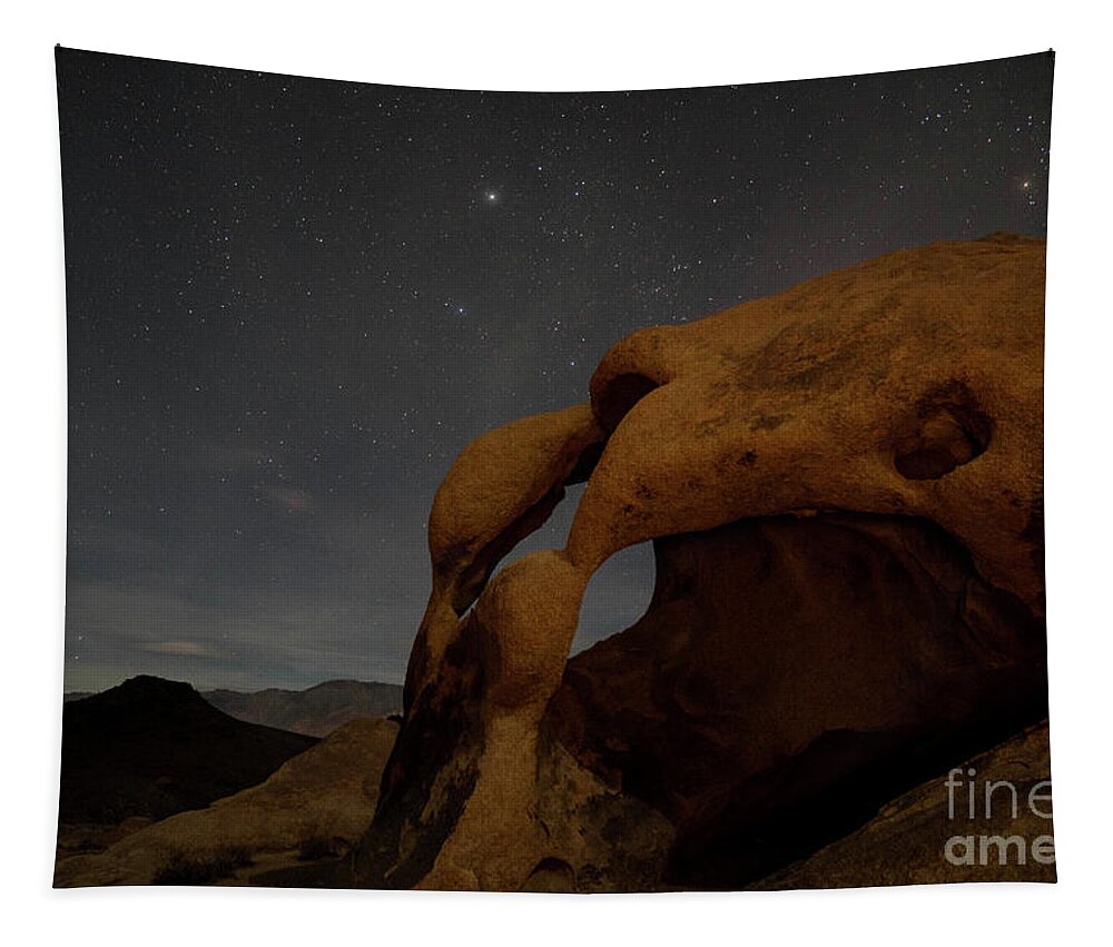 Cyclops Arch Tapestry featuring the photograph Night sky at Cyclops Arch by Keith Kapple
