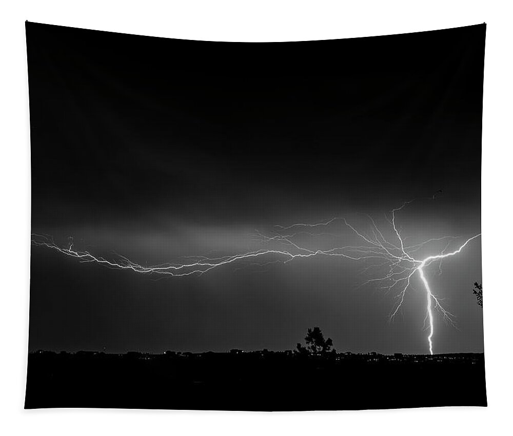 Lightening Tapestry featuring the photograph Night Strike by Dawn Key