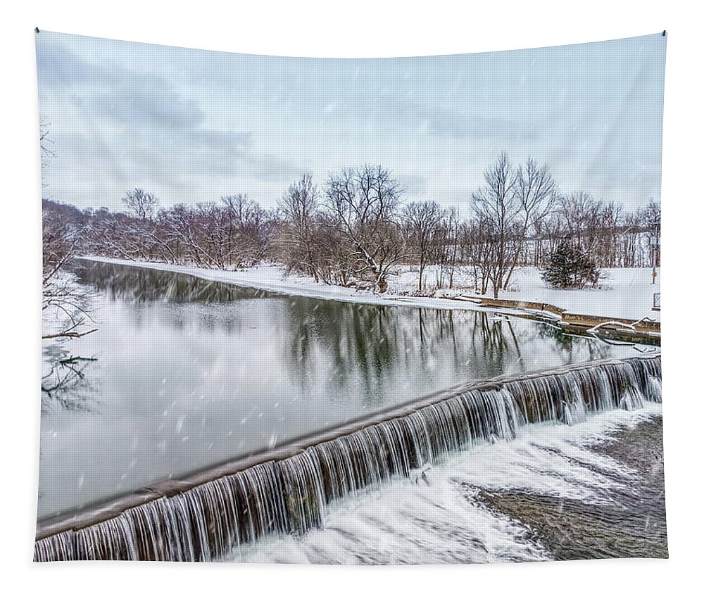 Ozarks Tapestry featuring the photograph Nixa Finley River Winter by Jennifer White