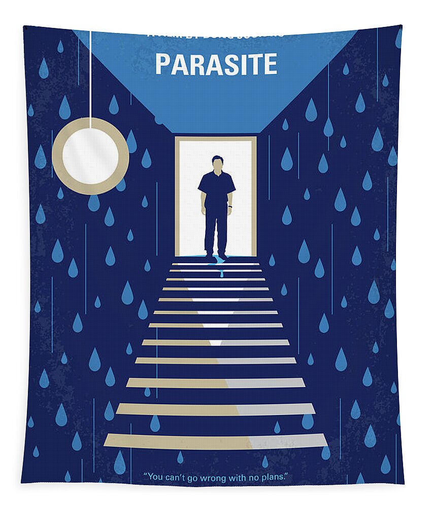 Parasite Tapestry featuring the digital art No1158 My Parasite minimal movie poster by Chungkong Art