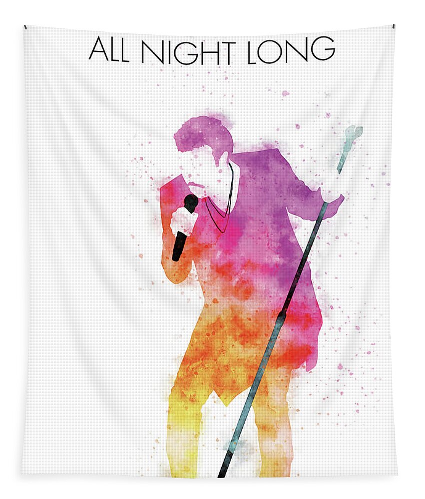 Lionel Tapestry featuring the digital art No130 MY LIONEL RICHIE Watercolor Music poster by Chungkong Art