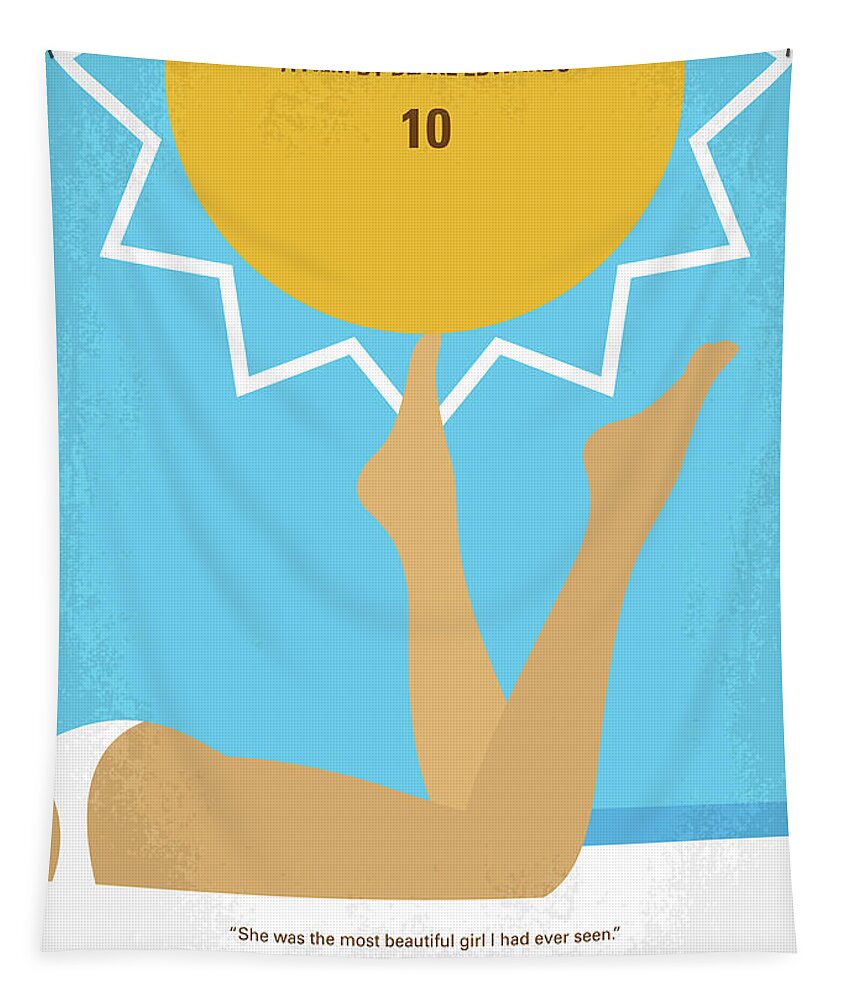 10 Tapestry featuring the digital art No1425 My 10 Ten minimal movie poster by Chungkong Art