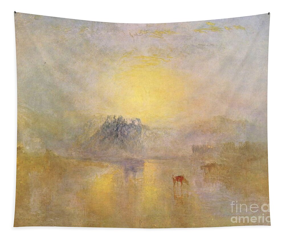 J. M. W. Turner Tapestry featuring the painting Norham Castle, Sunrise by William Turner