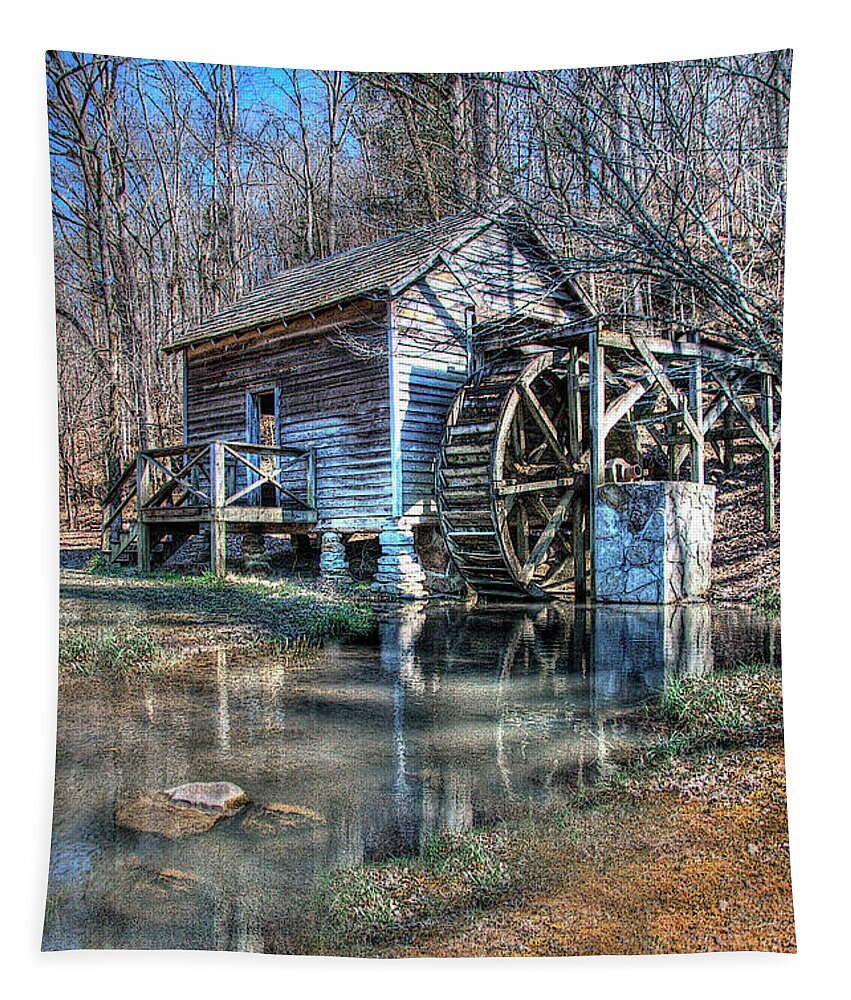 Mill Tapestry featuring the photograph Rice Grist Mill by Randall Dill