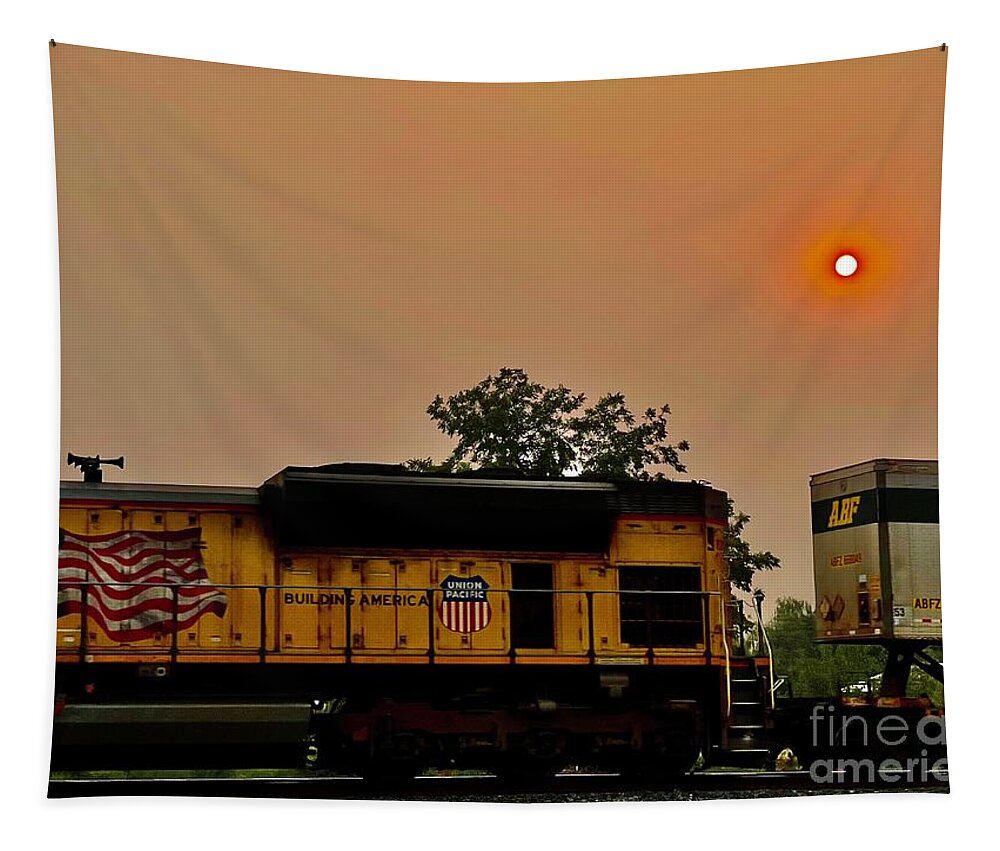Smoke Tapestry featuring the photograph North State California Smoke by Suzanne Lorenz