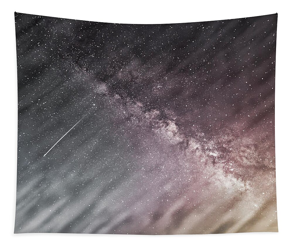 Night Tapestry featuring the photograph Northern Night Sky Action by Russel Considine